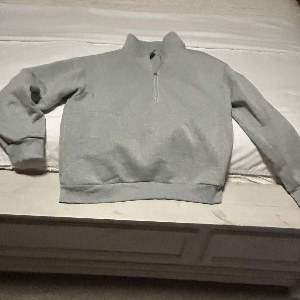 Women’s Gray Half-Zip Sweater